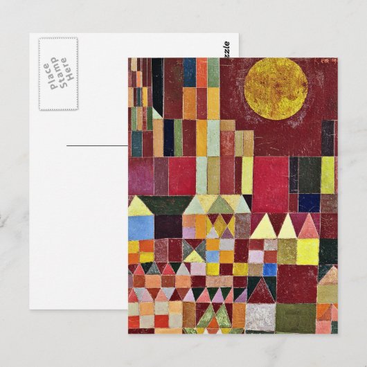 Paul Klee - Castle en Sun Briefkaart (Voorkant / Achterkant)