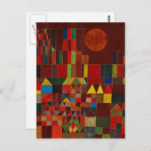 Paul Klee Castle en Sun Briefkaart (Voorkant / Achterkant)