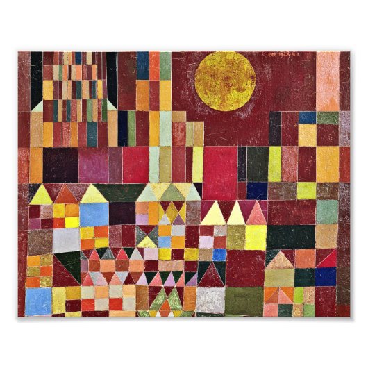 Paul Klee - Castle en Sun Foto Afdruk (Voorkant)
