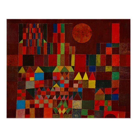 Paul Klee Castle en Sun Perfect Poster (Voorkant)