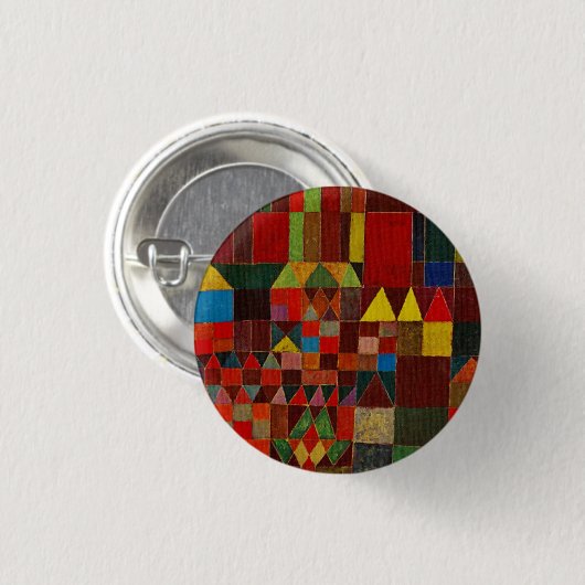 Paul Klee Castle en Sun Ronde Button 3,2 Cm (Voorkant /achterkant)