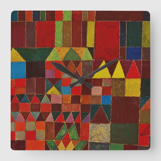Paul Klee Castle en Sun Vierkante Klok (Voorkant)