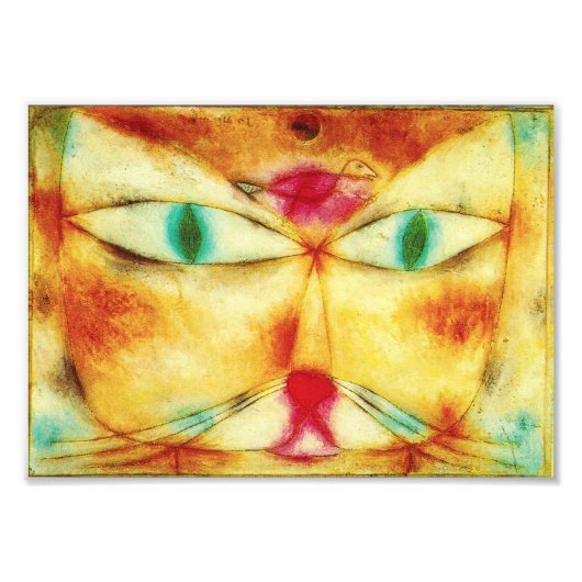 Paul Klee Cat en Bird Photo Print Foto Afdruk (Voorkant)