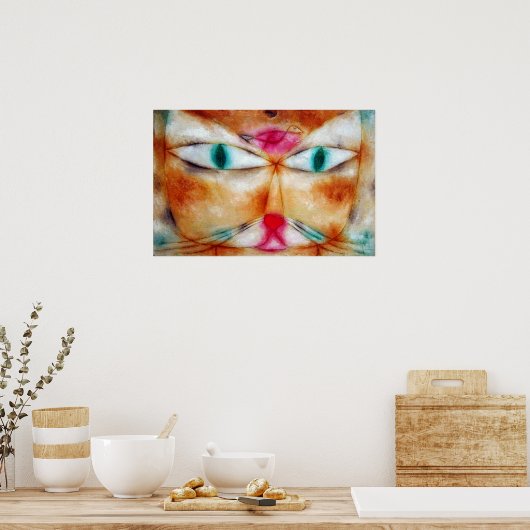 Paul Klee Cat en Bird Poster (Keuken)