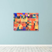 Paul Klee - City with the Three Domes Canvas Afdruk (Insitu (Houten vloer))