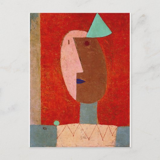 Paul Klee - Clown Briefkaart (Voorkant)