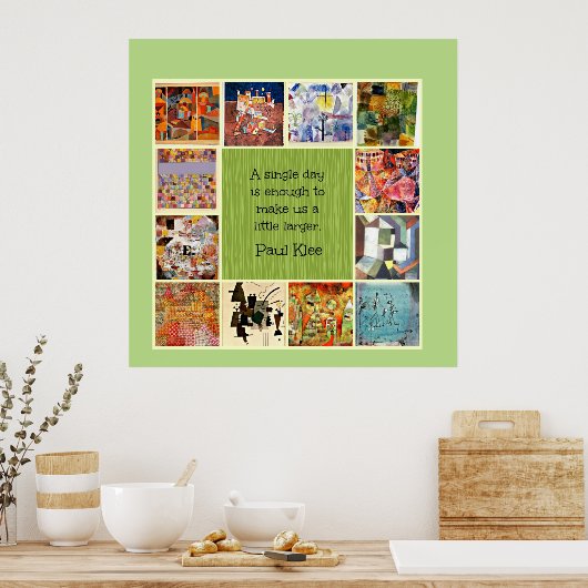 Paul Klee Collage en Quotation Poster (Keuken)