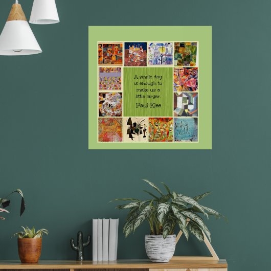 Paul Klee Collage en Quotation Poster (Woonkamer 1)
