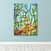 Paul Klee Conquest of the Mountain Canvas Afdruk (Insitu (Houten vloer))