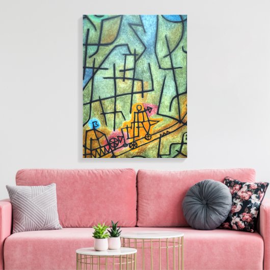 Paul Klee Conquest of the Mountain Canvas Afdruk (Insitu (Woonkamer))