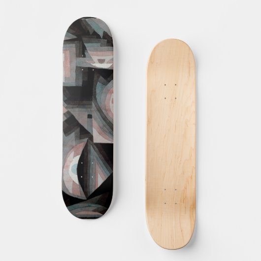 Paul Klee Cool Abstracte Kunst Persoonlijk Skateboard (Voorkant)