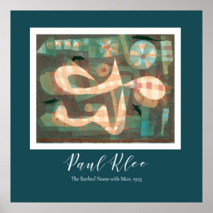 Paul Klee - de gestreepte nans met de muis Poster