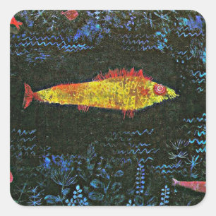 Paul Klee - De goudvis Vierkante Sticker