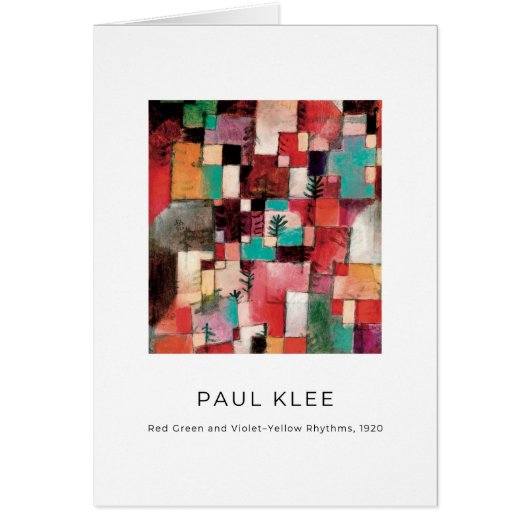Paul Klee, Elegant Modern Abstracte Fine Art Kaart (Voorkant)
