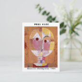 Paul Klee Face Abstracte Art Bauhaus Briefkaart (Staand voorkant)