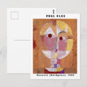 Paul Klee Face Abstracte Art Bauhaus Briefkaart (Voorkant / Achterkant)
