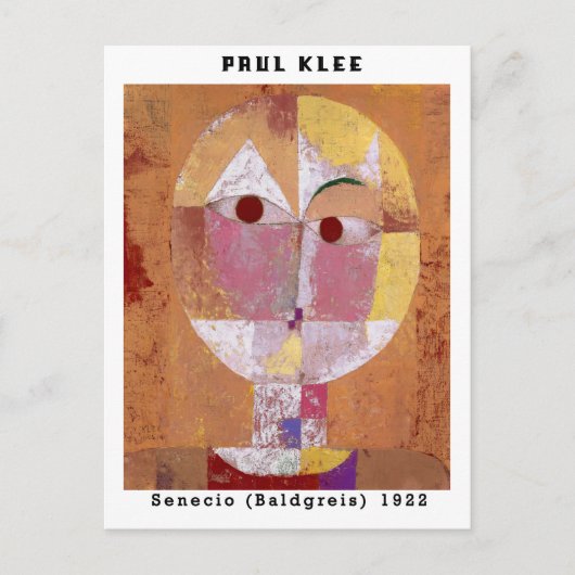 Paul Klee Face Abstracte Art Bauhaus Briefkaart (Voorkant)