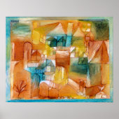 Paul Klee, Fascade Brown-Green, Poster (Voorkant)