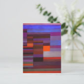 Paul Klee Fire in the Evening Abstracte Fine Art Briefkaart (Staand voorkant)