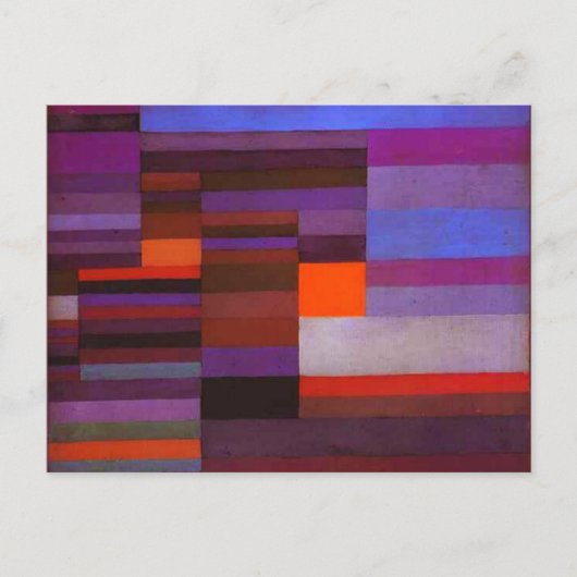 Paul Klee Fire in the Evening Briefkaart (Voorkant)
