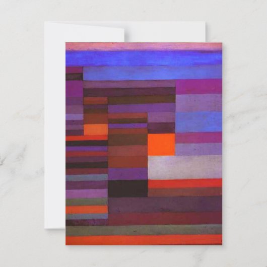 Paul Klee Fire in the Evening Invitations Kaart (Voorkant)