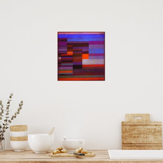 Paul Klee Fire in the Evening Poster (Keuken)