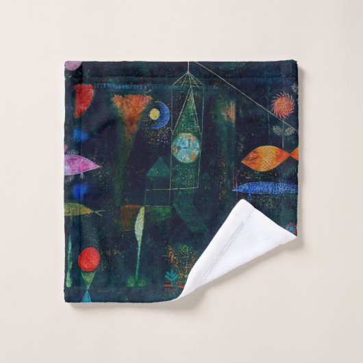 Paul Klee Fish Magic Abstract schilderen Grafisch Bad Handdoek (Wasdoekje)