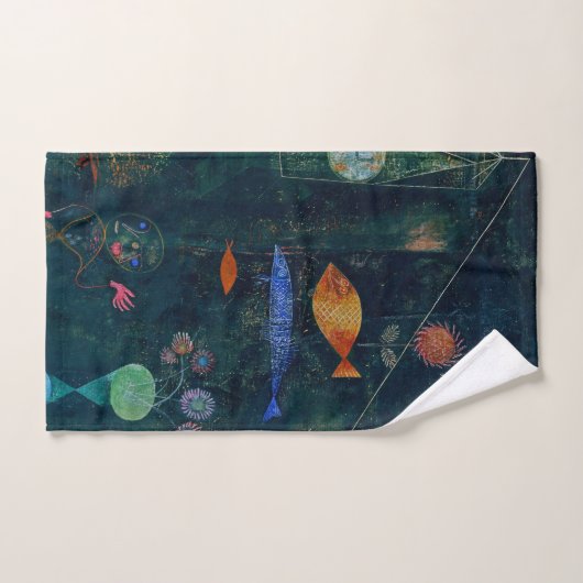 Paul Klee Fish Magic Abstract schilderen Grafisch  Bad Handdoek (Handdoek)