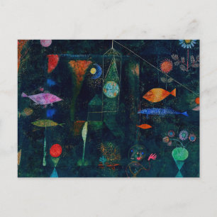 Paul Klee Fish Magic Abstract schilderen Grafisch  Briefkaart
