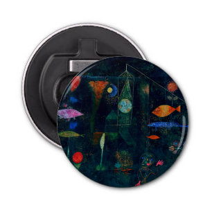 Paul Klee Fish Magic Abstract schilderen Grafisch  Button Flesopener