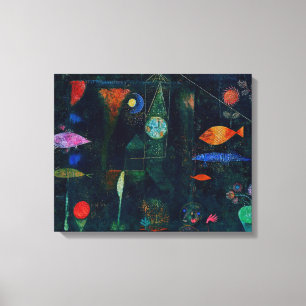 Paul Klee Fish Magic Abstract schilderen Grafisch  Canvas Afdruk