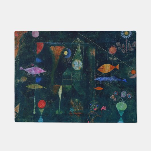 Paul Klee Fish Magic Abstract schilderen Grafisch Deurmat (Voorkant)