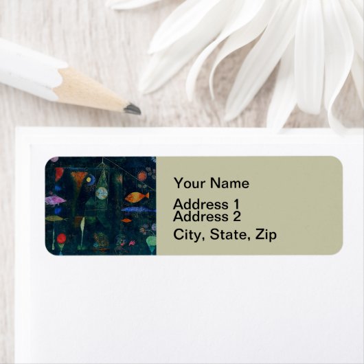 Paul Klee Fish Magic Abstract schilderen Grafisch Etiket (Insitu)