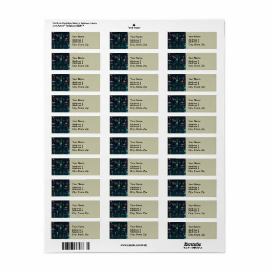 Paul Klee Fish Magic Abstract schilderen Grafisch  Etiket (Full Sheet)