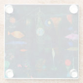 Paul Klee Fish Magic Abstract schilderen Grafisch Glazen Onderzetter (Achterkant)