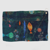 Paul Klee Fish Magic Abstract schilderen Grafisch  Golfhanddoek (Horizontaal)