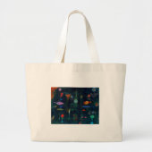 Paul Klee Fish Magic Abstract schilderen Grafisch  Grote Tote Bag (Voorkant)