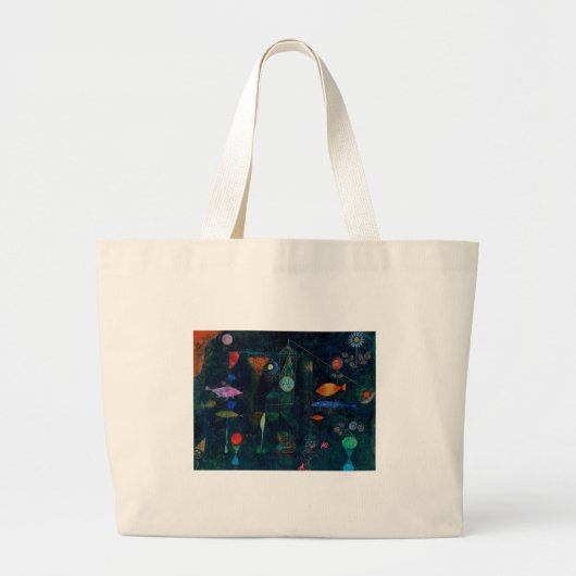 Paul Klee Fish Magic Abstract schilderen Grafisch  Grote Tote Bag (Voorkant)