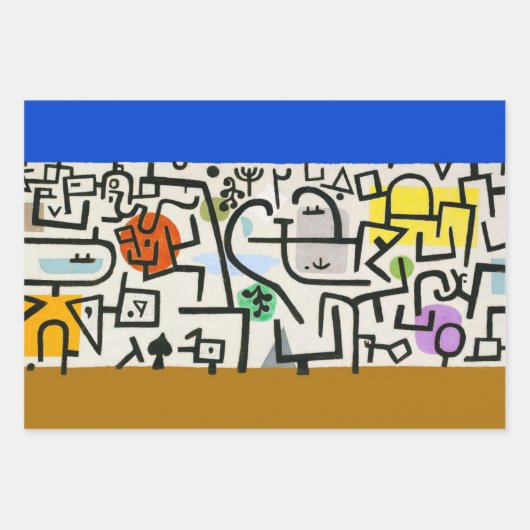 Paul Klee Fish Magic Abstract schilderen Grafisch  Inpakpapier Vel (Voorkant 2)