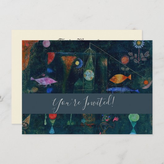 Paul Klee Fish Magic Abstract schilderen Grafisch Kaart (Voorkant / Achterkant)