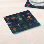 Paul Klee Fish Magic Abstract schilderen Grafisch Kartonnen Onderzetters (Schuin)