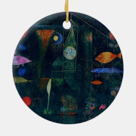 Paul Klee Fish Magic Abstract schilderen Grafisch Keramisch Ornament (Achterkant)