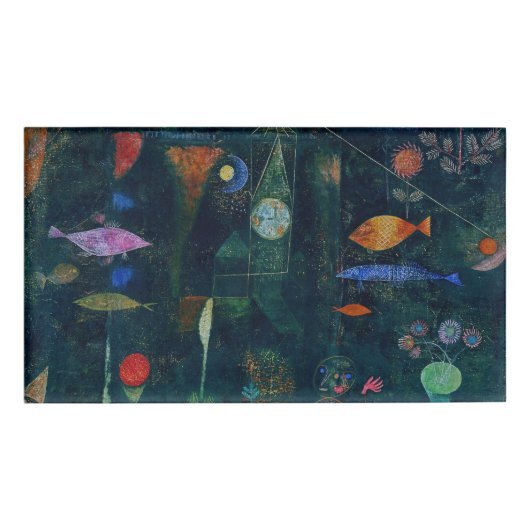 Paul Klee Fish Magic Abstract schilderen Grafisch  Naambadge (Voorkant)