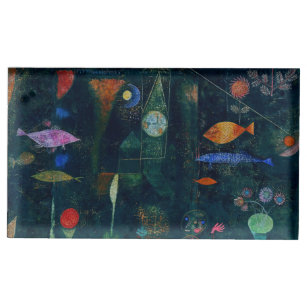 Paul Klee Fish Magic Abstract schilderen Grafisch  Plaatskaart Houder