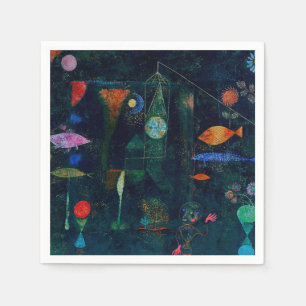 Paul Klee Fish Magic Abstract schilderen Grafisch  Servet