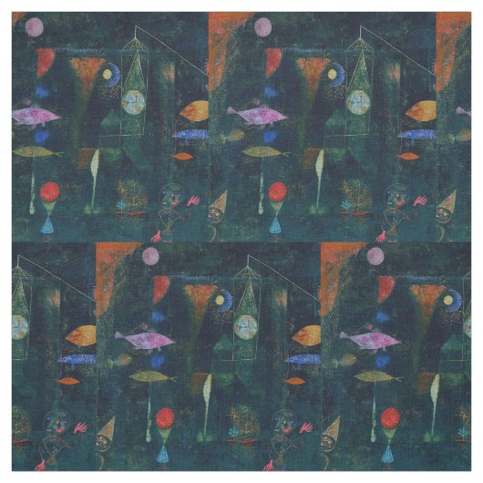 Paul Klee Fish Magic Abstract schilderen Grafisch Stof (Swatch)
