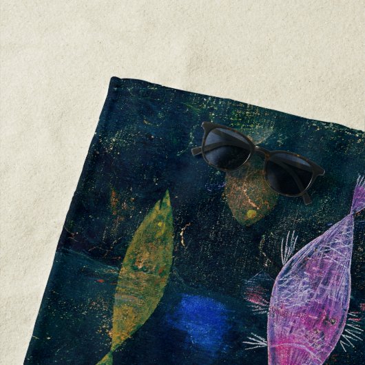 Paul Klee Fish Magic Abstract schilderen Grafisch  Strandlaken (In situ)