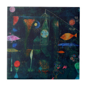 Paul Klee Fish Magic Abstract schilderen Grafisch  Tegeltje