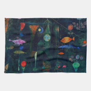 Paul Klee Fish Magic Abstract schilderen Grafisch  Theedoek