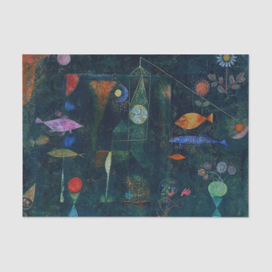 Paul Klee Fish Magic Abstract schilderen Grafisch Tissuepapier (Voorkant)